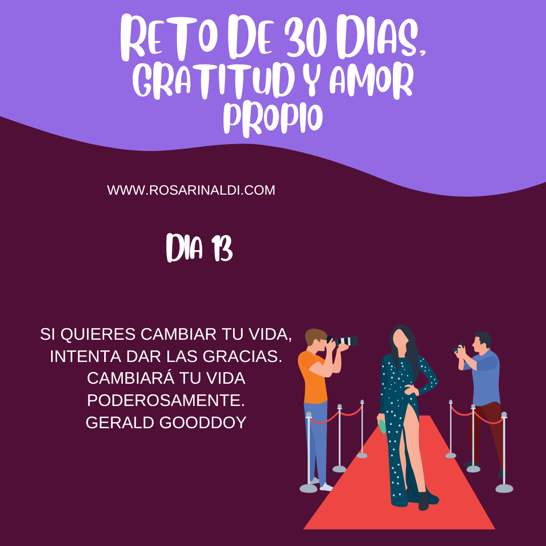 Reto de Gratitud y Amor Propio dia 13