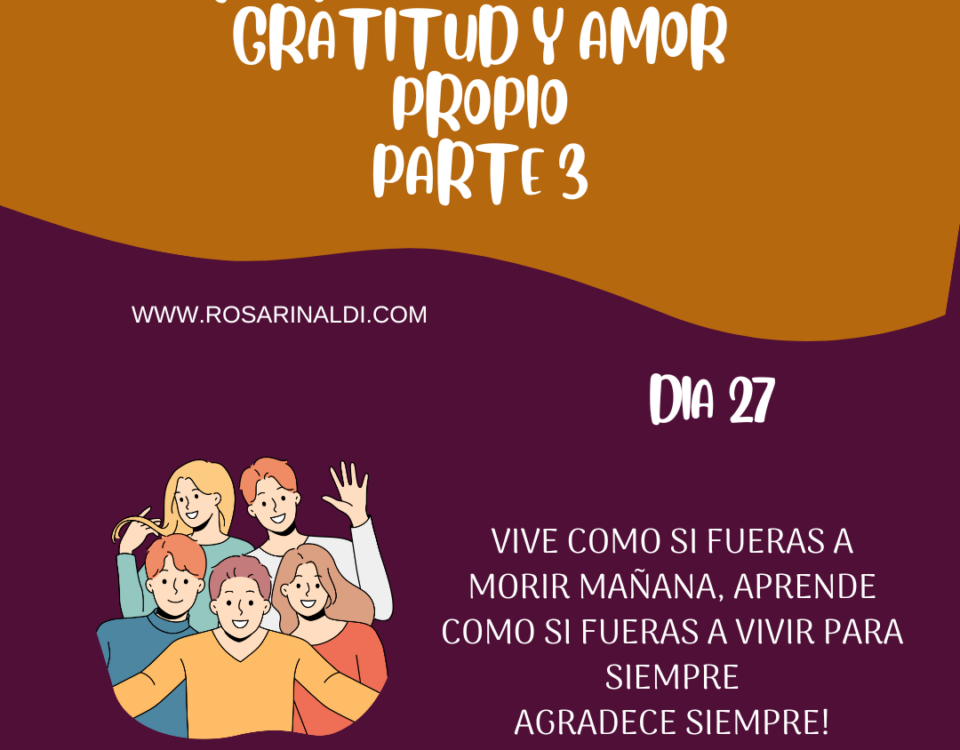 Reto de Gratitud y Amor Propio Dia 27