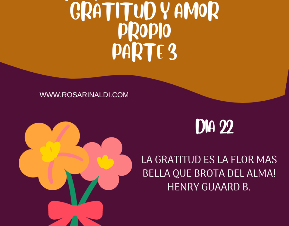 Reto de Gratitud y Amor Propio Dia 22